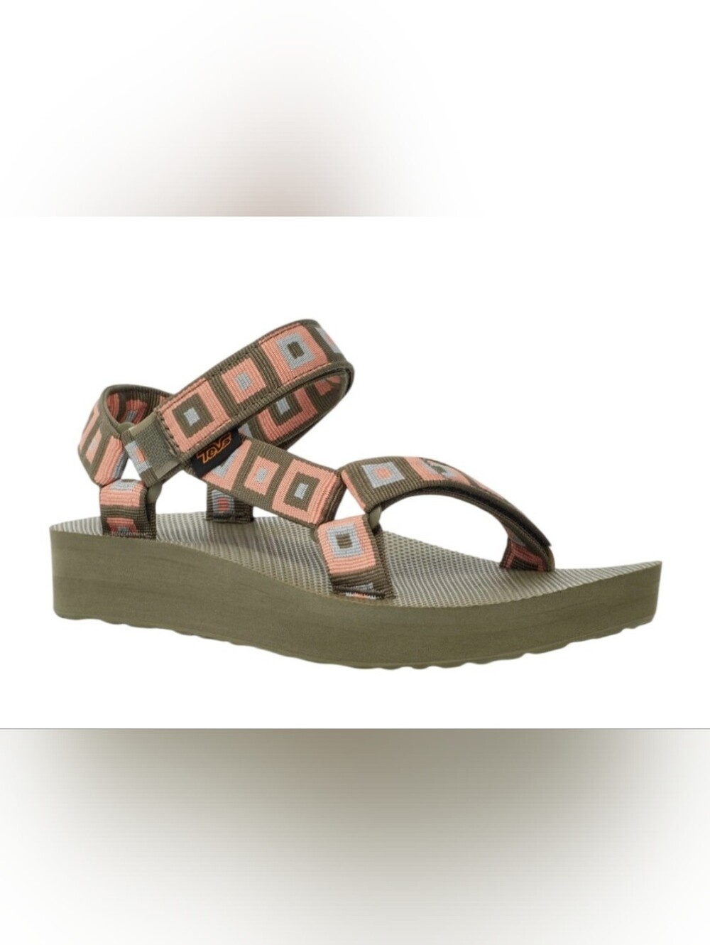 LIKE NEW Teva Midform Universal Olive (Retro Squares Unwind)